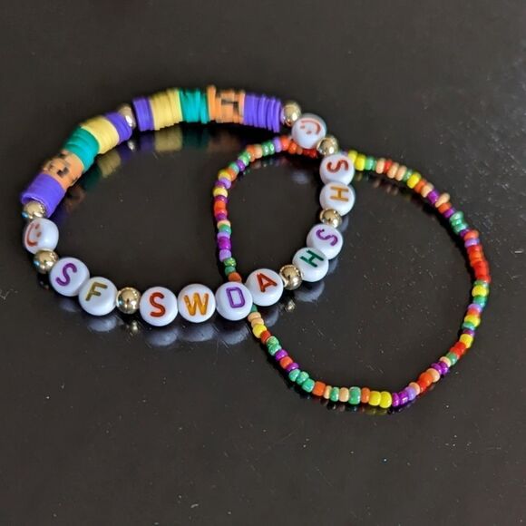 2 Taylor Swift Handmade Bracelets She's Fine She Wasn't Doing Anything B… - Picture 1 of 5